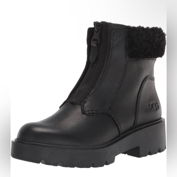 UGG Czeriesa Waterproof Leather Combat Boots - Size 6 - Picture 2 of 14